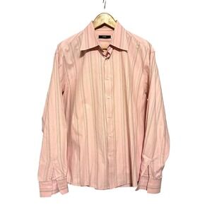 4YOU Scandinavia Pink Striped Long Sleeve Button Down Shirt Mens XL